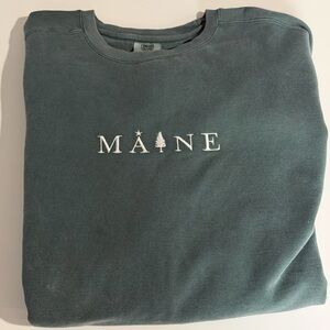 Maine embroidered sweatshirt comfort colors